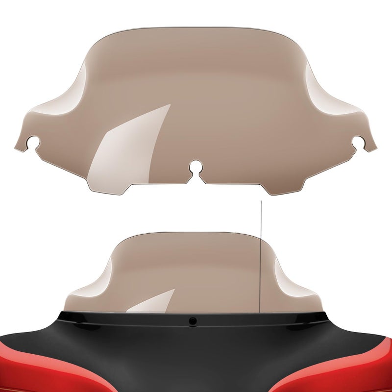 Amazicha Smoke 8" Wave Windshield Windscreen Compatible for Harley Davidson Street Glide Electra Glide Ultra Classic Touring FLHT FLHTC FLHX 1996-2013 - Image 1